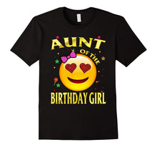 Aunt of the Birthday Girl Emoji T-Shirt Gift for Aunt