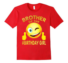 Brother of the Birthday Girl Smile Emoji T-Shirt Gift