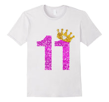 11th Birthday Girl Shirt Princess Crown Pink
