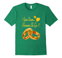1st Wedding Anniversary T-Shirt 1 Year Down Forever to Go