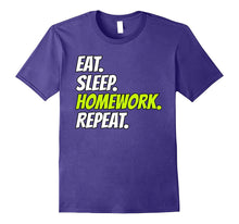 Eat Sleep Homework Repeat T-Shirt Back to School Clothing