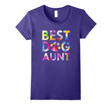 Best Dog Aunt T-Shirt Attractive Watercolor Paint Art Paws