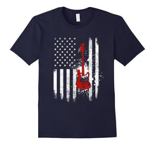 Bass Guitar American Flag T-Shirt - Bass Guitar T-Shirt