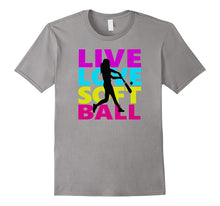 Live Love Softball Tshirt Girls Women Gift Idea