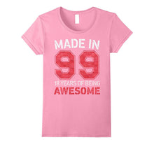 18th Birthday Gift T-Shirt Made in 99 Cute 18 Yrs Old Gift