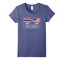 50% Thailand 50% USA Flags 100% Perfect Cute TShirt for Thai