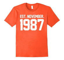 Happy 1987 It's My 30 Th Birthday Gift Ideas Tshirt for Love