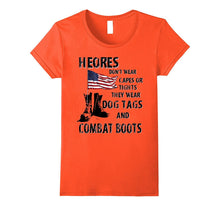 Heros Wear Dog Tags and Combat Boots Tshirt - Veteran Shirt