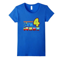 4 Years Old 4th Birthday Tshirt - Chooooooo Train Driver Tee
