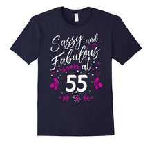 55th Birthday Gift T-Shirt Sassy & Fabulous 55 Year Old Tee