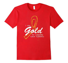 I Wear Gold Childhood Cancer Awareness Support Tshirt