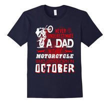 Funny Motorcycle T-Shirt. October Birthday Tshirt for Dad