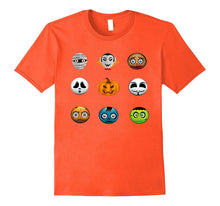 Halloween Emoji Tshirt Funny Pumpkin, Ghost, Skeleton Shirt