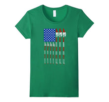 Patriotic Fishing T-Shirt American USA Flag Fishing Pole