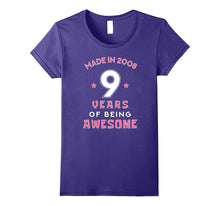 Made in 2008 Awesome Cute T-Shirt Funny 9th Birthday Gift