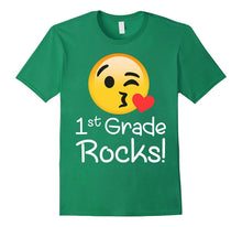 First Grade Rocks Shirt Funny 1st Grader Teacher Hearts Love