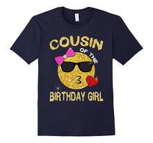 Cousin of the Birthday Girl Cute Emoji T-Shirt Gift for Cous