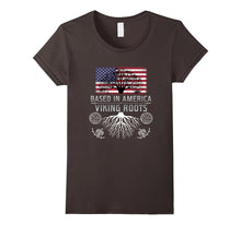 BASED IN AMERICA VIKING ROOTS T-Shirt USA Flag Gift
