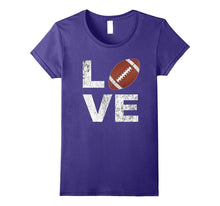 LOVE Football Player Fan Parent Distressed Game Day Shirt