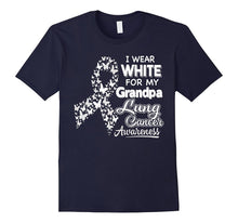 Lung Cancer Awareness T Shirt - I Wear White for My Grandpa