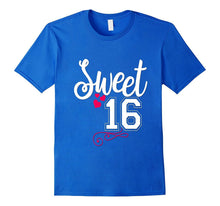 16th Birthday Shirt Gift Sweet Sixteen 16 Script Varsity
