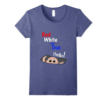 Fourth of July Red White and Due Baby Boy Pregnancy T-Shirt
