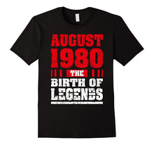 37th Birthday August 1980 37 Years Old Great T-Shirt Gift