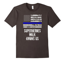 Superheroes Walk Among Us Support Police USA Flag T-Shirt