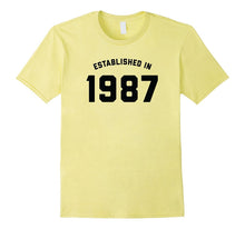 30th Birthday Shirt - Established in 1987