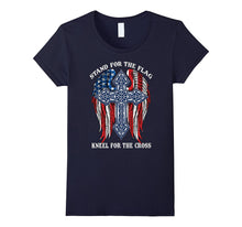 Stand for the Flag Kneel for the Cross Patriotic Tee