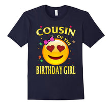 Cousin of the Birthday Girl Emoji T-Shirt Gift for Cousin