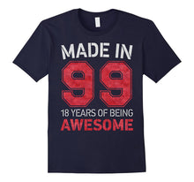 18th Birthday Gift T-Shirt Made in 99 Cute 18 Yrs Old Gift