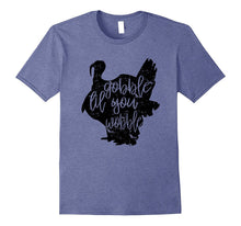 Distressed Fall Gobble Til You Wobble Thanksgiving Shirt