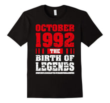 25 Years Old Birthday Gift Tee Born in October 1992 Shirt