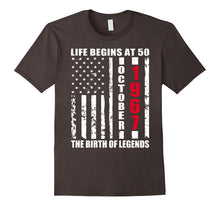 Mens October 1967 the Birth of Legends 50th Birthday Idea T-Shirt