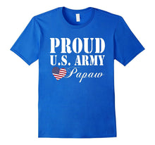 Mens Pride Military Grandpa - Proud U.S. Army Papaw Heart T-Shirt