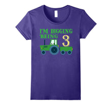 3 Year Old Tractor Birthday Shirt, I'm Digging Being 3