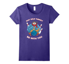 Bowling Wild Turkey With Ball and Pins Funny T-Shirt