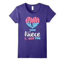 Pink or Blue Your Niece Loves You Baby Gender Reveal T-Shirt