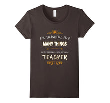 Thankful for Many Things Teacher Thanksgiving Gift T-Shirt