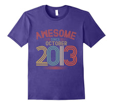 Awesome Since October 2013 Funny T-Shirt 4th Birthday Tee