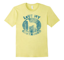 Retro Love My Greyhound Distressed Dog T-Shirt