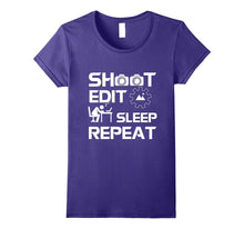 Funny Photographer T-Shirt, Shoot Edit Sleep Repeat Shirt