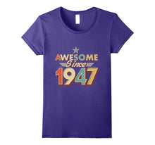 Awesome Since 1947 Vintage T-Shirt 70 Yrs Old 70th Birthday