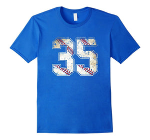 #35 Baseball Jersey Number 35 Retro Vintage T-Shirt