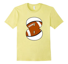 8th Birthday Football Number T-Shirt
