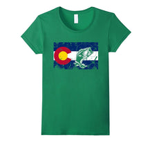 Colorado Flag Shirt With Fly Fishing Design for Mens