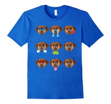 RHODESIAN RIDGEBACK Dog Nine Emotions Face Funny T-Shirt