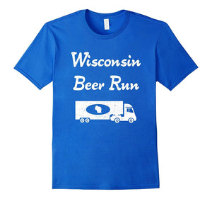 "Wisconsin Beer Run" Awesome Sconnie Booze Drinking T-Shirt