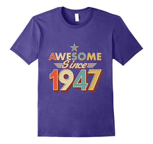 Awesome Since 1947 Vintage T-Shirt 70 Yrs Old 70th Birthday